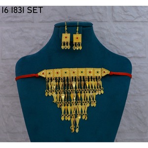 Luxury Exquisite Fashionable Middle Eastern <b>Wedding</b> Jewelry Latest MIJ Elegant High Quality Gold Plated Vintage Jewelry Set - Product Image 2