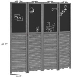 Divisorio Artistico in Legno/Schermo per la Privacy con Funzione di Appendimento - Product Image 5