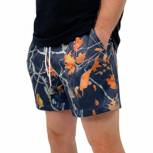 กางเกงขาสั้นผู้ชาย ระบายอากาศ แห้งเร็ว ผ้าถัก สไตล์ไฮสตรีท เอวยางยืด โลโก้ด้านหน้า ผ้าโพลีเอสเตอร์/คอตตอน รับสั่งพิมพ์ลาย - Product Image 4