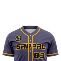 Uniformes de Béisbol Cómodos y a la Moda de Manga Corta 100% Poliéster en Diferentes Colores Uniforme de Béisbol para Hombre