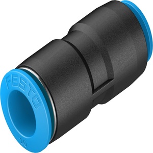 Nuevo Conector Neumático de Empuje Directo, Acoplador Recto de Plástico Negro/Azul, Accesorio Industrial para Tuberías de Aire, Diámetro Exterior 10mm/8mm - Product Image 1