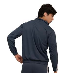 Forge Winter Casual Thin Bomber <b>Jacket</b> with Zipper Closure Stand Collar Solid Color-Navy ODM - Product Image 2