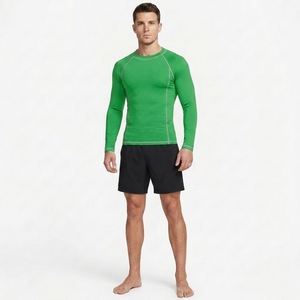 <b>Mens</b> Long Sleeve <b>Compression</b> <b>Shirt</b> Athletic Training Top Quick Dry Breathable Stretch Sports Clothing Rashguard - Product Image 5