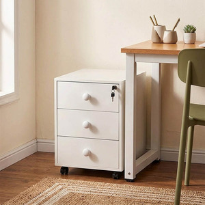 Armoire de rangement à dossiers verrouillable sur roulettes pour bureau, meubles de bureau - Product Image 5
