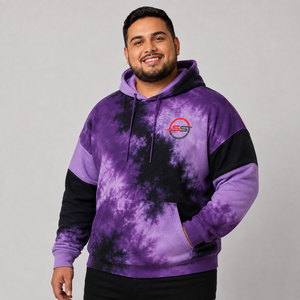 Sweat à capuche tie-dye de qualité supérieure pour homme, logo personnalisé, molleton doux en coton, pull décontracté, streetwear tendance, sweat à capuche tie-dye pour homme - Product Image 2