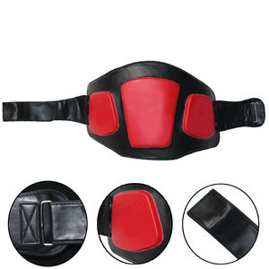 Five B Unisex PU Boxing Belly Guard Protector Red Black Durable Adjustable Martial Arts Training Equipment Stomach Protector - Product Image 3