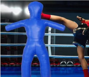 Maniquí de Entrenamiento PROFIT SPORTS para Grappling, Boxeo, MMA, Práctica de Lucha, Ejercicios de Artes Marciales, Inflable de PU Azul - Product Image 6