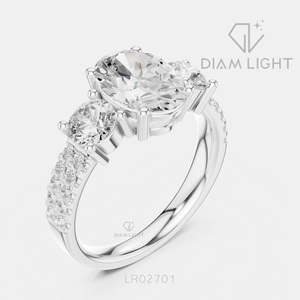 2.00CT Oval Cut Lab Grown Diamond 14KT White Gold Engagement Ring IGI Certified Bridal Ring Fine Jewelry Women <b>Gifting</b> - Product Image 2