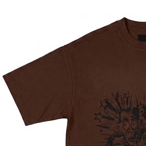 เสื้อยืดโอเวอร์ไซส์ผ้าฝ้ายหนาพิมพ์โลโก้ตามสั่งขายส่งจำนวนมากสำหรับผู้ชาย ทรงหลวมไหล่ตก สตรีทแวร์ ระบายอากาศได้ดี - Product Image 5