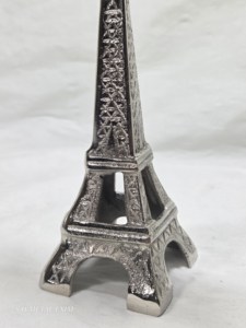 Loupe de bureau décorative en métal en forme de Tour Eiffel argentée, loupe à main, souvenir de Paris, décoration de bureau de luxe, artisanat métallique - Product Image 6