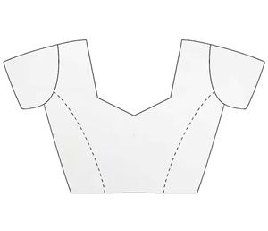 Sari de Fiesta para Mujer KV, Diseño de Organza de Seda Negra con Adornos, con Blusa Reversible Antiarrugas Sin Coser - Product Image 5