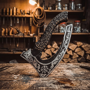 Cuchillo para Pizza en Forma de Hacha, Hecho a Mano, de Acero con Alto Contenido de Carbono, con Mango de Madera, Cortador de Pizza para Cocina - Product Image 1
