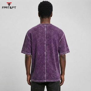 Camiseta Personalizada de Estilo Urbano con Lavado Ácido para Hombre, Ropa Casual Deportiva, Cómoda, de Alta Calidad, 100% Algodón, Secado Rápido y Transpirable - Product Image 5