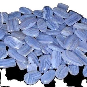Vente en gros, Meilleures ventes : Cabochon de pierre gemme d'agate bleue à rayures, de qualité supérieure, très demandé - Product Image 1