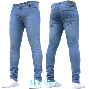 Men Relaxed Fit <b>Denim</b> Jeans Durable Cotton <b>Material</b> Modern Street Style Fashion Everyday Wear <b>Denim</b> Bottoms - Product Image 2