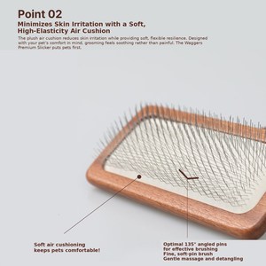 Cepillo de madera para eliminar el pelo de mascotas, herramienta de peinado para perros, cepillo de confort para mascotas, removedor de pelo, prácticas de aseo para mascotas - Product Image 6