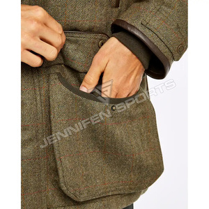 Custom High Quality Breathable <b>Men's</b> Autumn Winter 100% <b>Wool</b> Blend Hunting <b>Long</b> <b>Coat</b> Jacket Custom Brand Logo Printed Design - Product Image 5