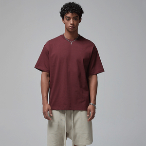 Wholesale Men's Round Neck T-Shirt and Shorts <b>Set</b> 250gsm 100% Cotton Letter Pattern Oversized Fit Breathable High Quality - Product Image 6