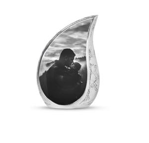 Urna Funeraria Decorativa de Aluminio Negro de la Mejor Calidad, Urna Conmemorativa para Cenizas con Cruz en Forma de Lágrima - Product Image 5