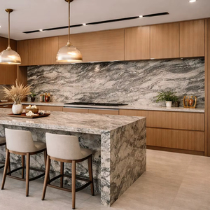 แผ่นหินแกรนิตสีเขียวอินเดียคุปปัมขัดเงา - ทนทาน เป็นมิตรกับสิ่งแวดล้อม ดีไซน์ทันสมัยสำหรับห้องนั่งเล่น ห้องรับประทานอาหาร บันได และการใช้งานกลางแจ้ง - Product Image 4