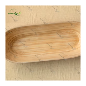 Plateau en bambou sculpté à la main, écologique et durable, finition laquée imperméable, articles de cuisine pour la maison, vente en gros - Product Image 6