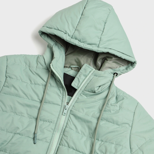 <b>Winter</b> Long Bubble <b>Coat</b> <b>Women's</b> Puffer Jacket <b>Waterproof</b> Breathable Cotton Filled Thick Regular Jacket Zip Up <b>Winter</b> <b>Coats</b> - Product Image 3