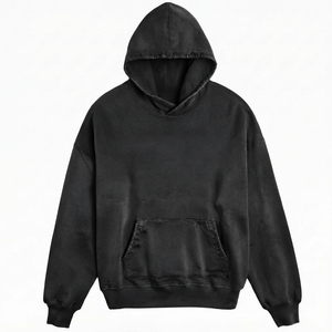 Sudadera con Capucha para Hombre, Corte Holgado, Forrada, Ecológica, de Algodón Suave, con Estampado Personalizado, Estilo Casual Urbano - Product Image 3