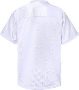 Maillot de sport léger en maille polyester blanche à manches courtes, col en V, à enfiler - Product Image 3