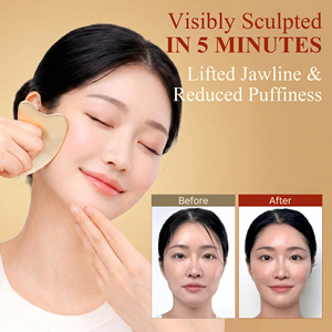 Outil facial Gua Sha en forme de cœur NOBBAN, bronze coréen Bangjja Yugi (alliage 78:22), lifting en V et massage du visage - Product Image 5