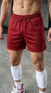 Shorts de sport noirs personnalisés, tissu en maille à séchage rapide, vêtements de sport confortables pour tous les jours pour hommes - Product Image 5