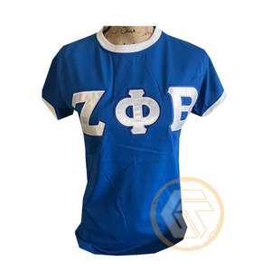 Camiseta Casual de Algodón Personalizada al por Mayor Zeta Phi Beta, Ropa Fina de Sororidad para Mujer, Bordado de Fraternidad, Teñido Liso de Alta Calidad - Product Image 3