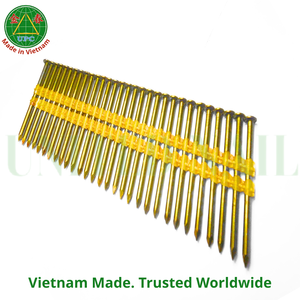 21 Degree 4000pcs <b>Plastic</b> <b>Strip</b> Nails 3'' x 0.131 Screw Shank with Yellow Coating for Framing Projects | Clavos en tira plástica - Product Image 2