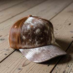 Unisex 6-Panel Hair on Hide leather Baseball <b>Cap</b> Tie Dye Black White Cotton Fitted Casual Spring Summer Hat 58-60CM - Product Image 5
