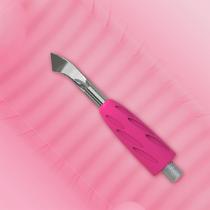 UNIQ-14 (Cuchilla Curva) Empujadores de Cutículas para Manicura con Mango de Silicona, Empujadores Únicos Staleks para Salón de Belleza, Empujadores de Uñas Acrílicas - Product Image 1