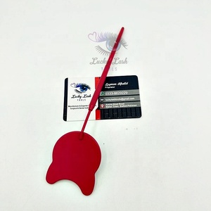 Miroir en forme de chat rose vif personnalisable marque privée outil de stockage en acier inoxydable solide Extensions de cils couleur personnalisée - Product Image 1