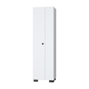 Scaffali Bianchi per Stoccaggio e Armadio Porta Scope, Eleganti Mobili con Coperture Protettive - Product Image 3