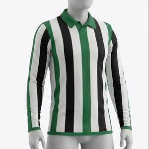 Maillot de football de qualité supérieure en sublimation, col et poignets en tissu, 100 % polyester 160 g/m², respirant, logo frontal, manches courtes - Product Image 6