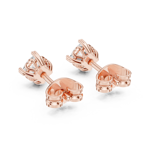 Diamante clásico de 0.5 quilates, corte redondo, cultivado en laboratorio, incrustado en oro rosa de 18 quilates, para compromiso, boda, fiesta, San Valentín, uso diario. - Product Image 2