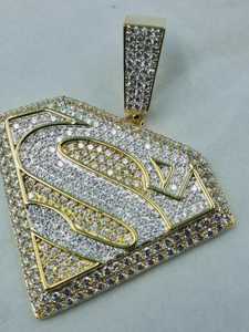 Colgante de Plata 925 con Logotipo de Letra Personalizado, con Incrustaciones de Moissanita VVS, Estilo HipHop, con Forma de Diamante y Nombre de Rapero - Product Image 3