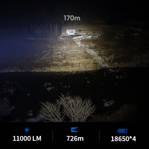 ไฟฉาย LED กันน้ำ IPX8 12W 11000LM ZEROBEAM DX7 ไฟฉายดำน้ำแบบชาร์จได้สำหรับใช้งานกลางแจ้งใต้น้ำ - Product Image 3