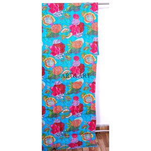 Couvre-lit Kantha indien fait main, 100% coton, imprimé à la main, motif floral, poids du tissu 220g, origine Rajasthan - Product Image 3
