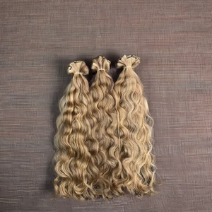 Vendeur de cheveux indiens bruts vierges à cuticule alignée cheveux humains naturels du temple indien paquets ondulés naturels indiens cambodgiens - Product Image 5