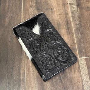 Factory Direct Manufacture Men's Wallet <b>Purse</b> Hand Tooled Cowhide Leather Design Genuine Leather Long Bi-Fold Wallets for Unisex - Product Image 5