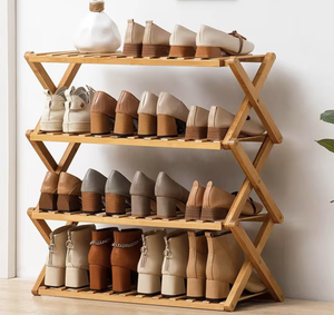 OEM/ODM Vietnam Étagère à chaussures pliable en métal à 5 niveaux, sur pied, pour entrée, organisateur de rangement peu encombrant - Product Image 4