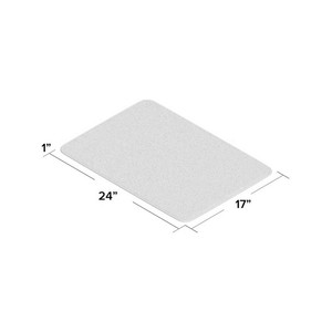 Gray Microfiber Bath <b>Mats</b> Rectangle Non-Slip Rubber Backing 2 Pieces Home Use - Product Image 3