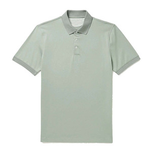 เสื้อโปโลผู้ชายผ้าฝ้ายแท้สำหรับฤดูร้อน แขนสั้น สีพื้นเรียบง่าย สไตล์ลำลอง ไซส์ใหญ่ - Product Image 1