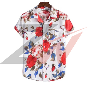 Camisa Hawaiana Casual de Playa de Alta Calidad con Logotipo Personalizado, Impresión Completa Personalizada, Transpirable y Ecológica para Hombre - Product Image 2