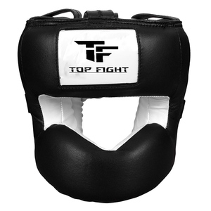 หมวกป้องกันศีรษะสำหรับชกมวย Top Fight สีแดง ทำจาก PU แบบผูกเชือก สำหรับผู้ใหญ่ ฝึกซ้อมศิลปะการต่อสู้ - Product Image 4