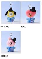 Porte-clés BTS BT21 K-Seonbi, poupée, CD de musique pop, plastique, papier, coréen, tous âges, KR BW-154