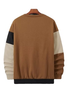 Sweat-shirt à manches longues en polaire pour homme de haute qualité, décontracté, à blocs de couleur, imprimé numérique, écologique, multicolore - Product Image 4